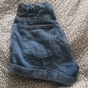 American Apparel High rise jean short